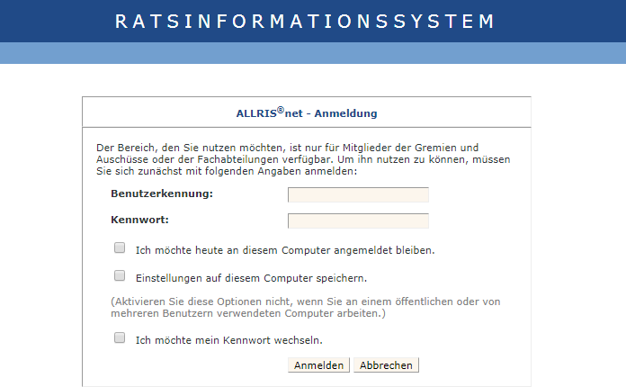Ratsinformationssystem, &copy; Gemeinde Bad Heilbrunn