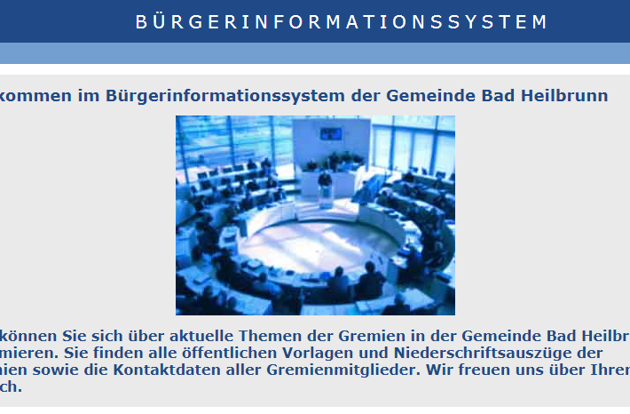 Bürgerinformationssystem, © Gemeinde Bad Heilbrunn